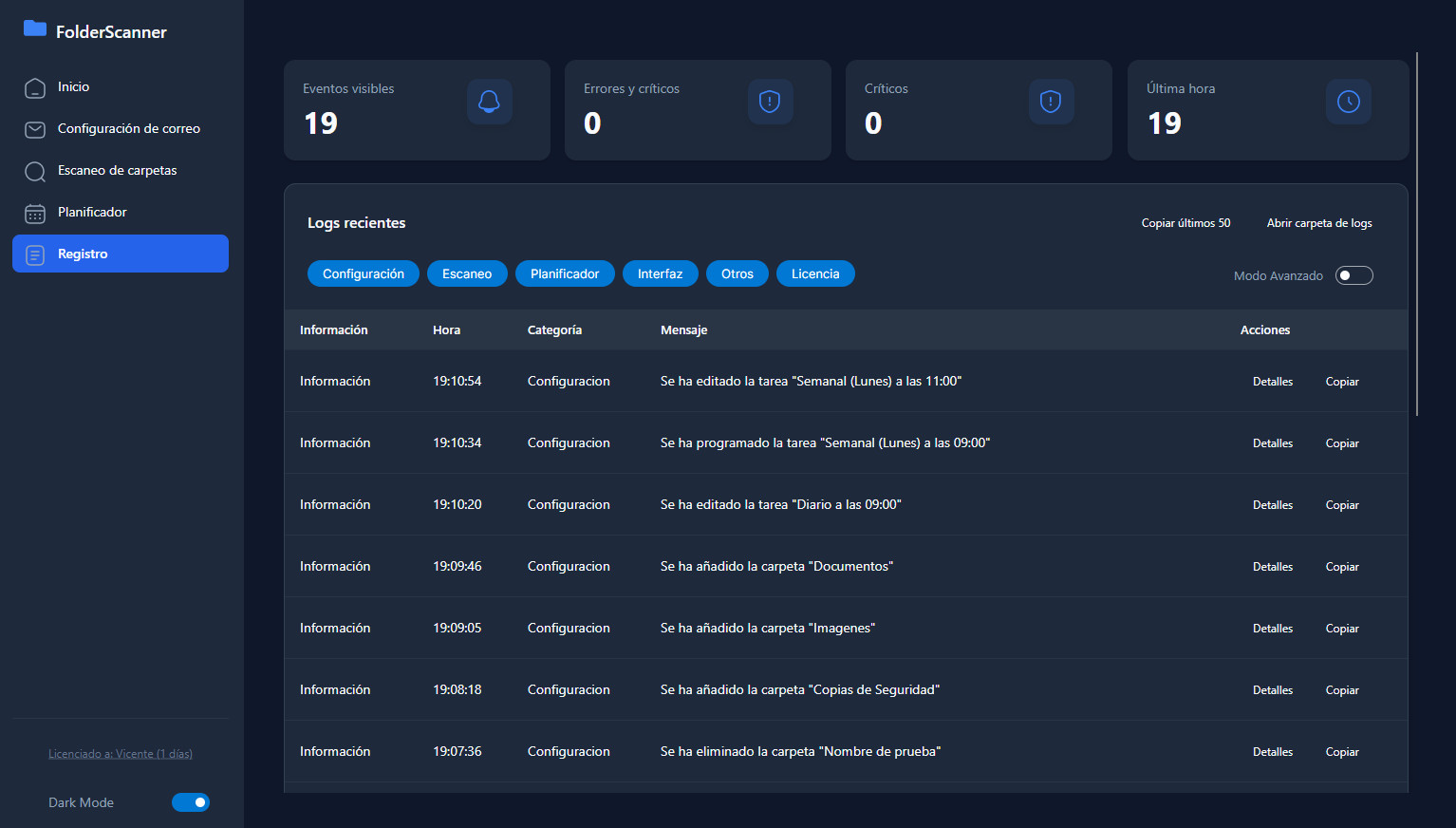 Sistema de logs y auditoría